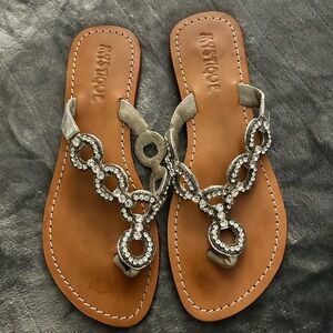 Mystique Boutique Crystal Embellished Sandals